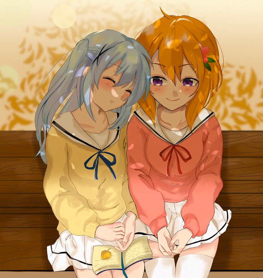 kafuu chino and hoto cocoa (gochuumon wa usagi desu ka?) drawn by bmyoshikun123