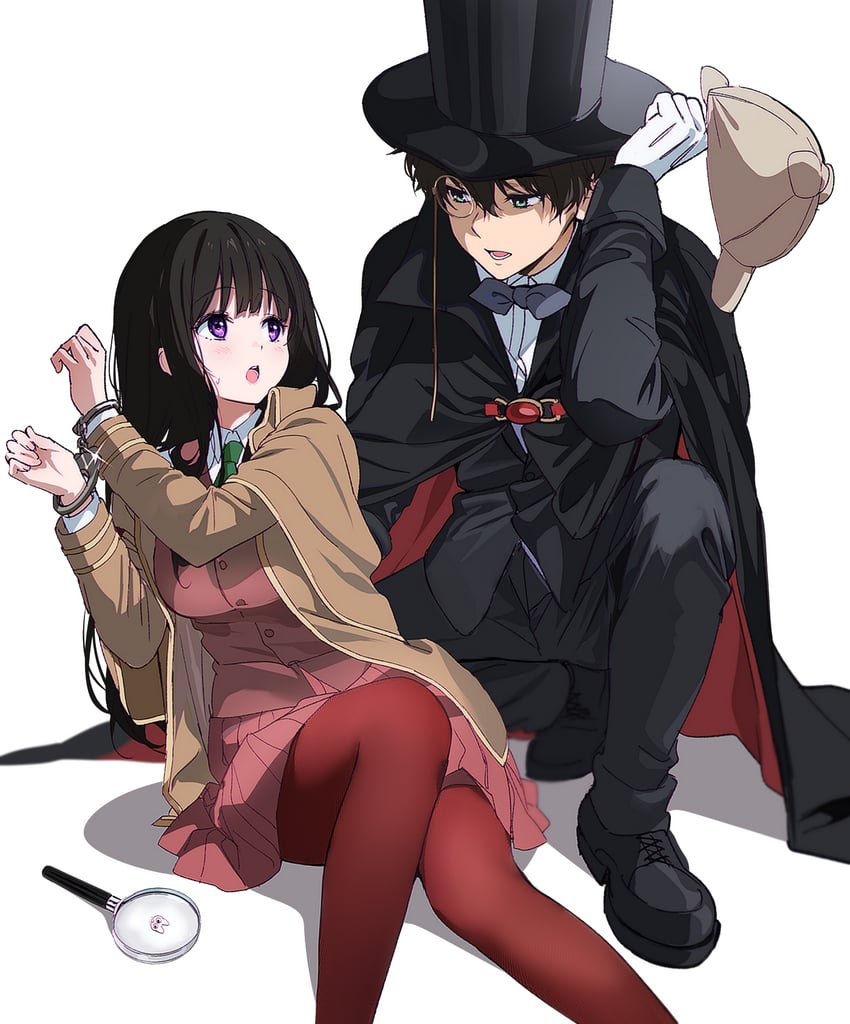 chitanda eru and oreki houtarou (hyouka) drawn by mery_(yangmalgage)