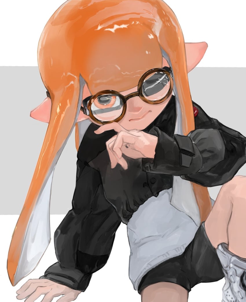 inkling player character and inkling girl (splatoon) drawn by ga4me4