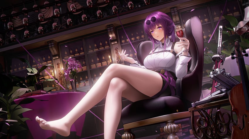 kafka (honkai and 1 more) drawn by ling_dianxia