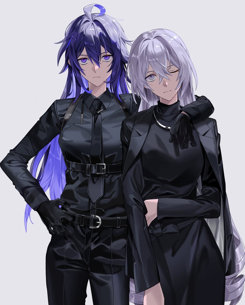 bronya rand and seele (honkai and 1 more) drawn by maka_(maka04021)