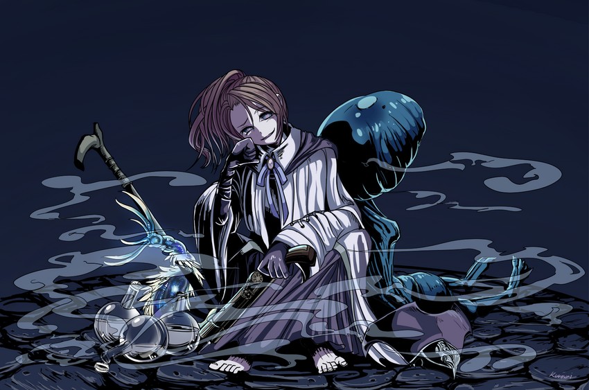 iosefka and small celestial emissary (bloodborne) drawn by kurouri_(kurowri)