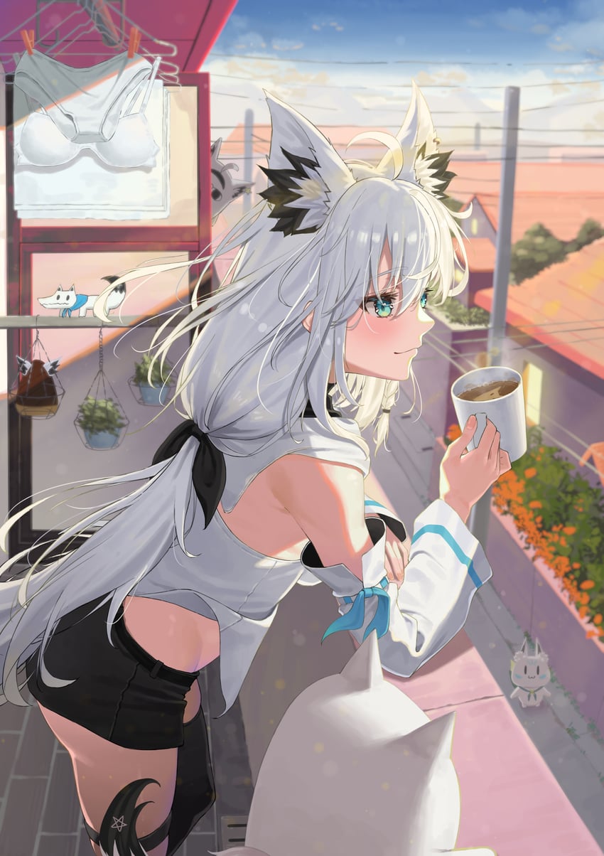 shirakami fubuki, sukonbu, oruyanke, and fubuzilla (hololive) drawn by bangom_r