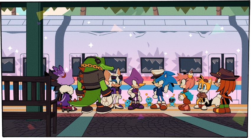 sonic the hedgehog, shadow the hedgehog, amy rose, rouge the bat, tails, and 4 more (sonic and 2 more) drawn by digimin