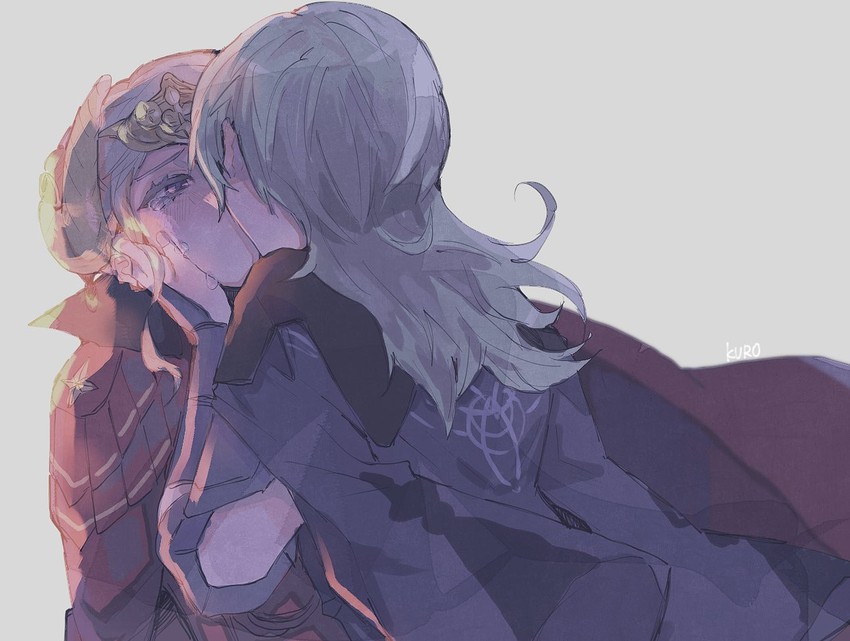 female byleth and edelgard von hresvelg (fire emblem and 1 more) drawn by kurosukenekocha