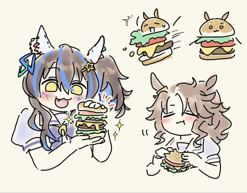 daitaku helios and mejiro palmer (umamusume) drawn by user_gcky4477
