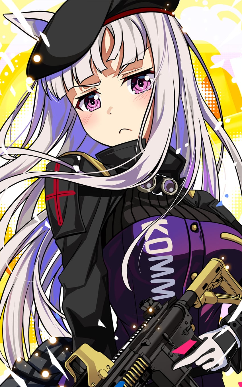 gold ship and hk416 (umamusume and 1 more) drawn by yasume_yukito