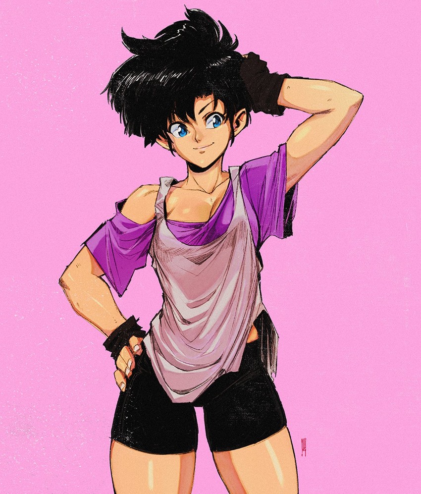 videl (dragon ball and 1 more) drawn by david_liu