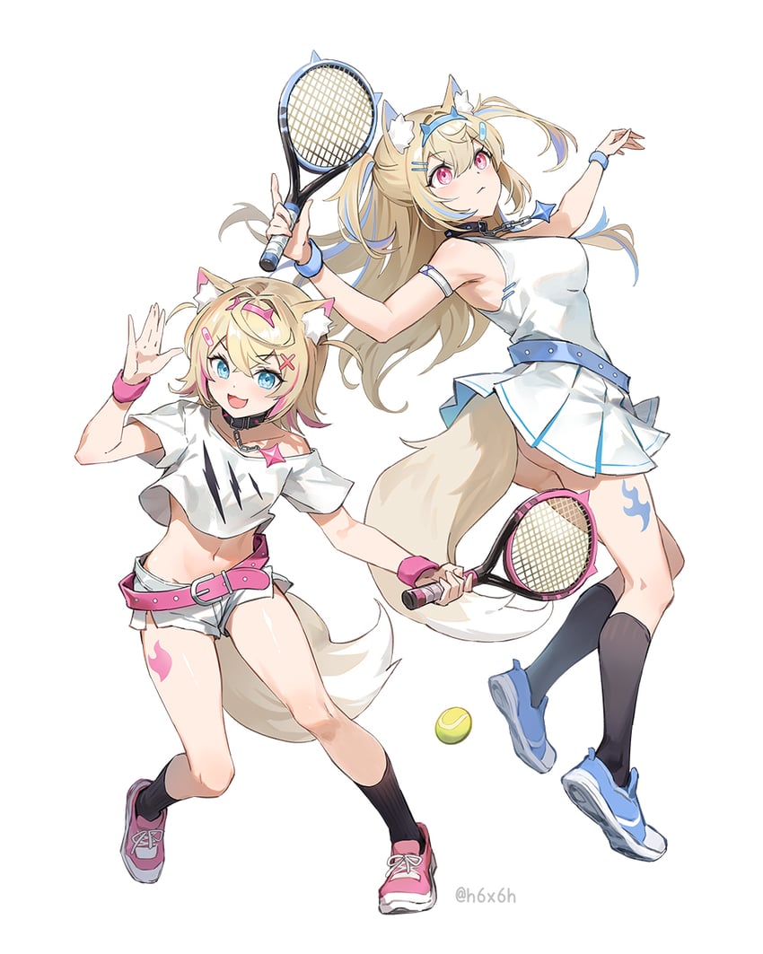 fuwawa abyssgard and mococo abyssgard (hololive and 1 more) drawn by 1991_(blz)