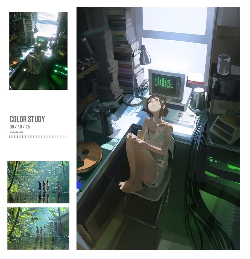 iwakura lain (original and 1 more) drawn by mandaring0