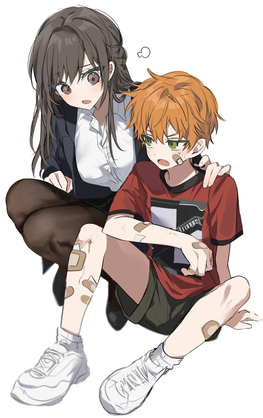 shinonome ena and shinonome akito (project sekai) drawn by chu_yeon