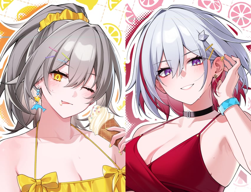 trailblazer, stelle, and topaz (honkai and 1 more) drawn by bechu