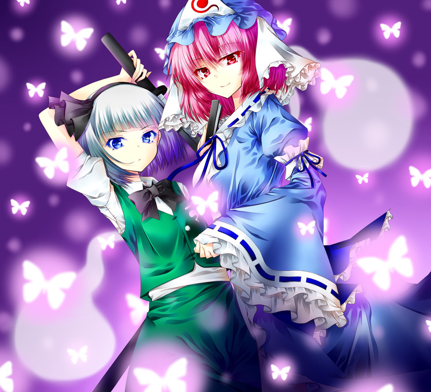 konpaku youmu and saigyouji yuyuko (touhou) drawn by shisui_suzuka