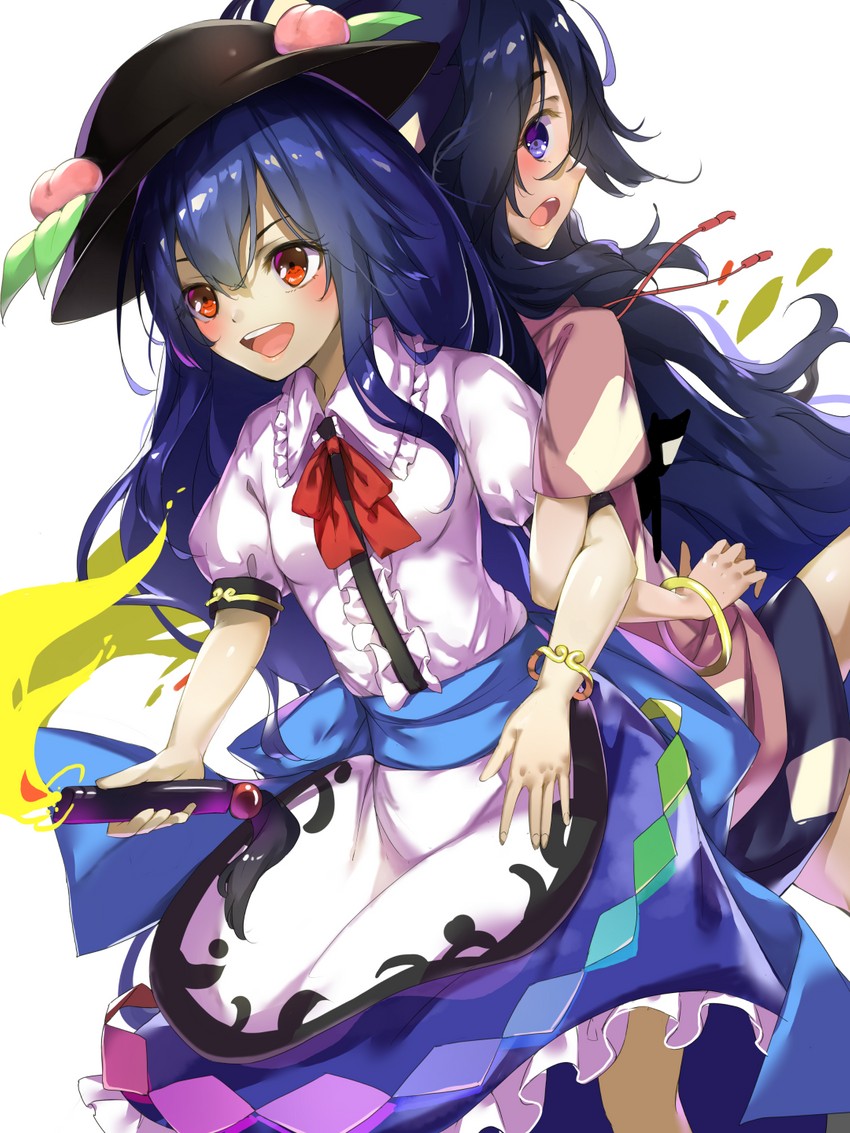 hinanawi tenshi and yorigami shion (touhou) drawn by piyodesu
