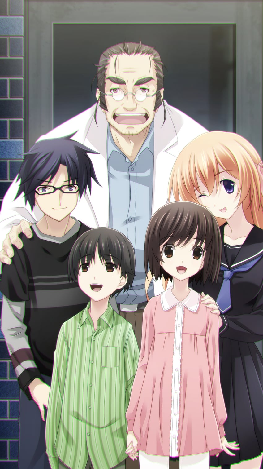 miyashiro takuru, tachibana yui, tachibana yuuto, and sakuma wataru (chaos;child) drawn by sasaki_mutsumi