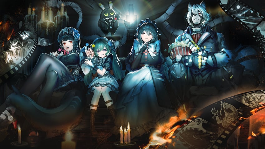 ellen joe, von lycaon, corin wickes, alexandrina sebastiane, and butler (zenless zone zero) drawn by gawako