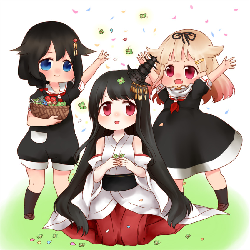 shigure, yuudachi, shigure kai ni, yuudachi kai ni, and fusou (kantai collection) drawn by kobone