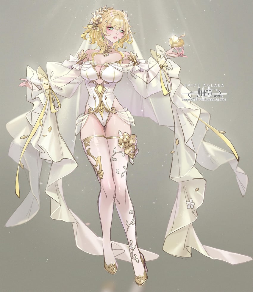 aglaea (honkai and 1 more) drawn by princess_ailish