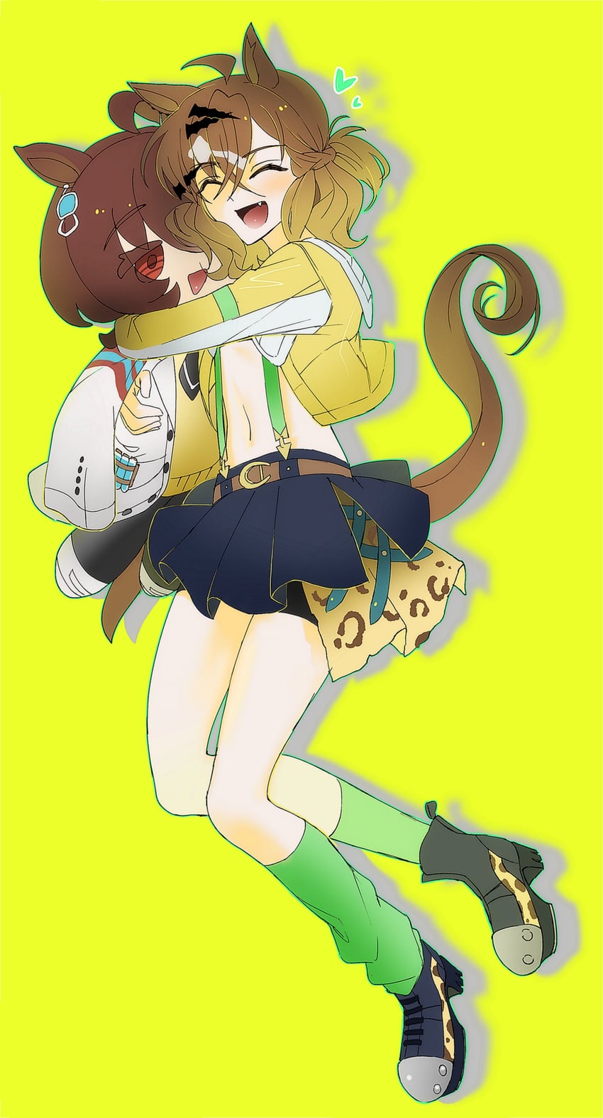 agnes tachyon and jungle pocket (umamusume) drawn by mmmm_buta