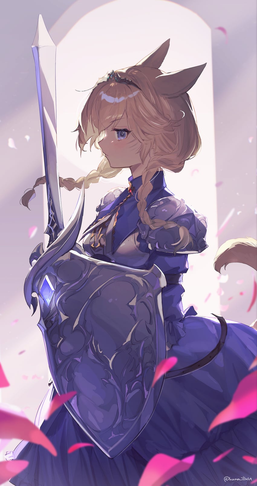 warrior of light (original and 2 more) drawn by funa_(sakana)