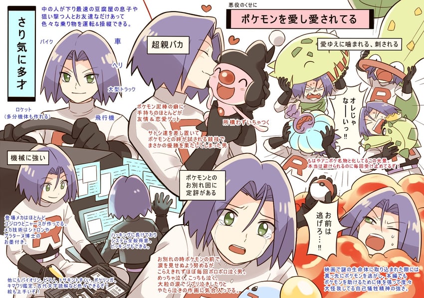 james, weezing, victreebel, mareanie, mime jr., and 2 more (pokemon and 4 more) drawn by usao_(313131)
