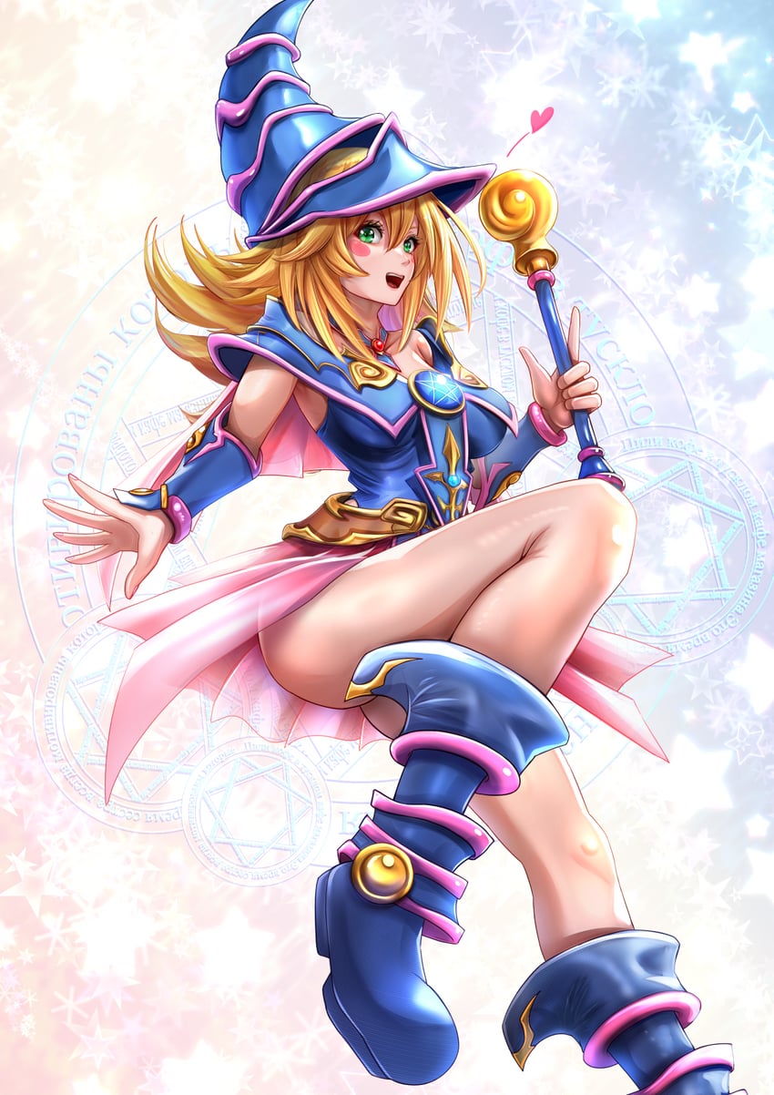 dark magician girl (yu-gi-oh!) drawn by miyakura_haruto