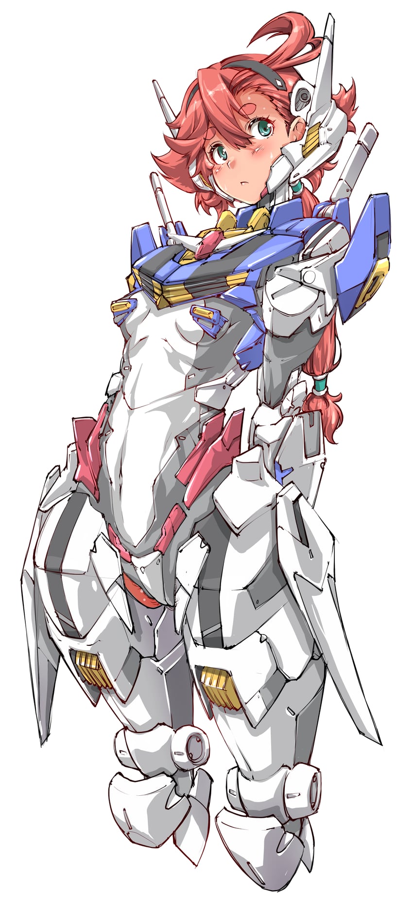 suletta mercury and gundam aerial (gundam and 1 more) drawn by yazawa_mana