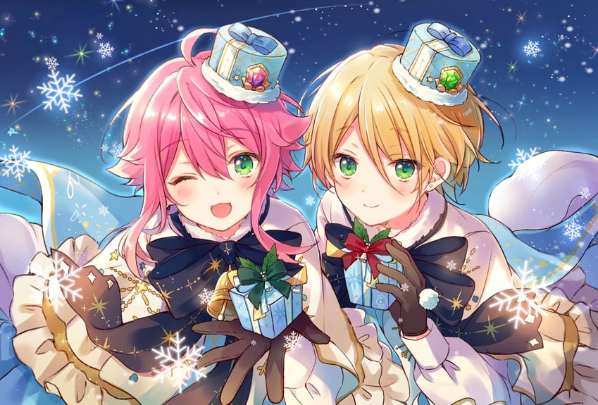 himemiya tori and shiratori aira (ensemble stars!) drawn by tamano_mayo