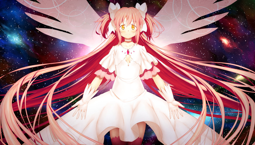 kaname madoka and ultimate madoka (mahou shoujo madoka magica) drawn by 4b-enpitsu