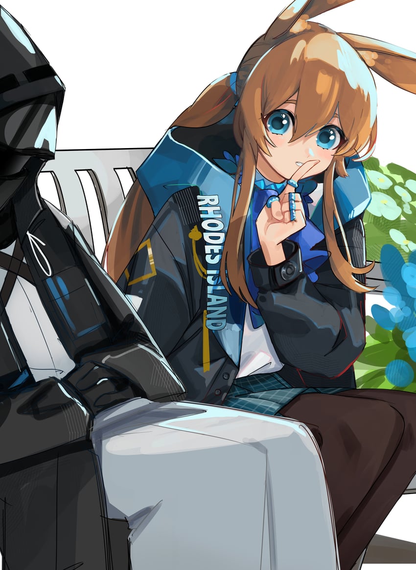doctor and amiya (arknights) drawn by u_no_nijiart