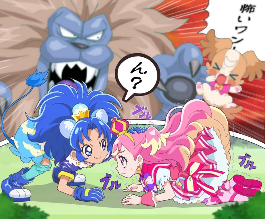 inukai komugi, tategami aoi, cure wonderful, and cure gelato (precure and 2 more) drawn by masaru_(win800)