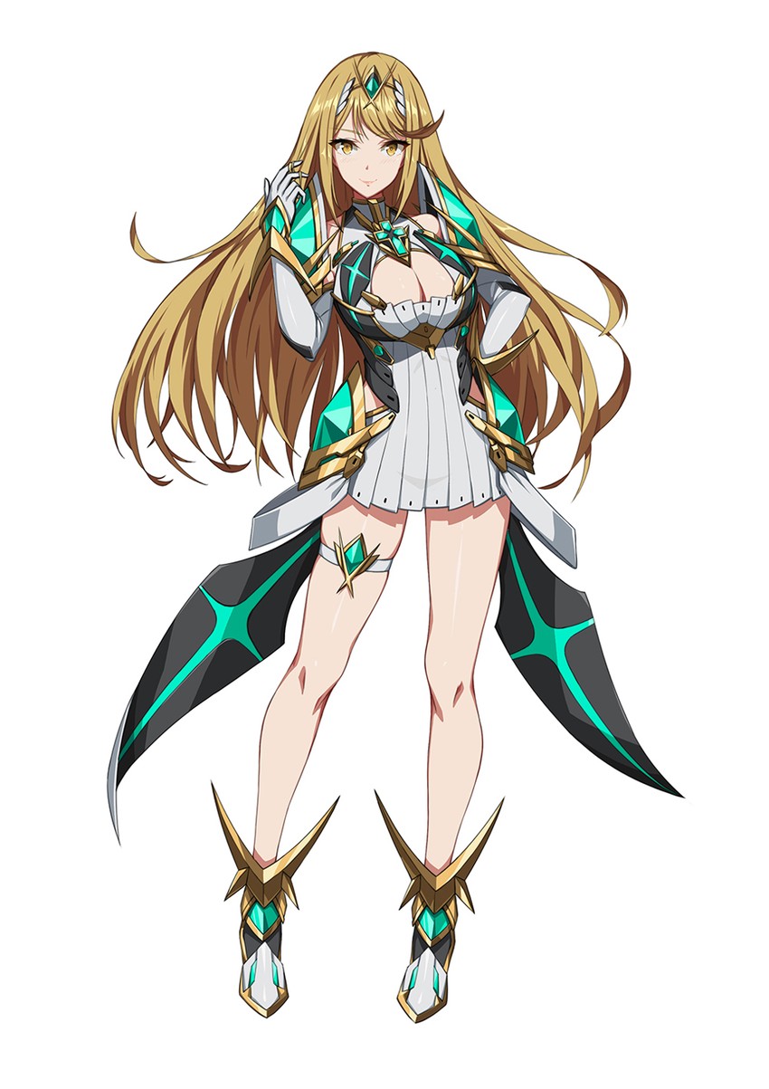 mythra (xenoblade chronicles and 1 more) drawn by kurosara