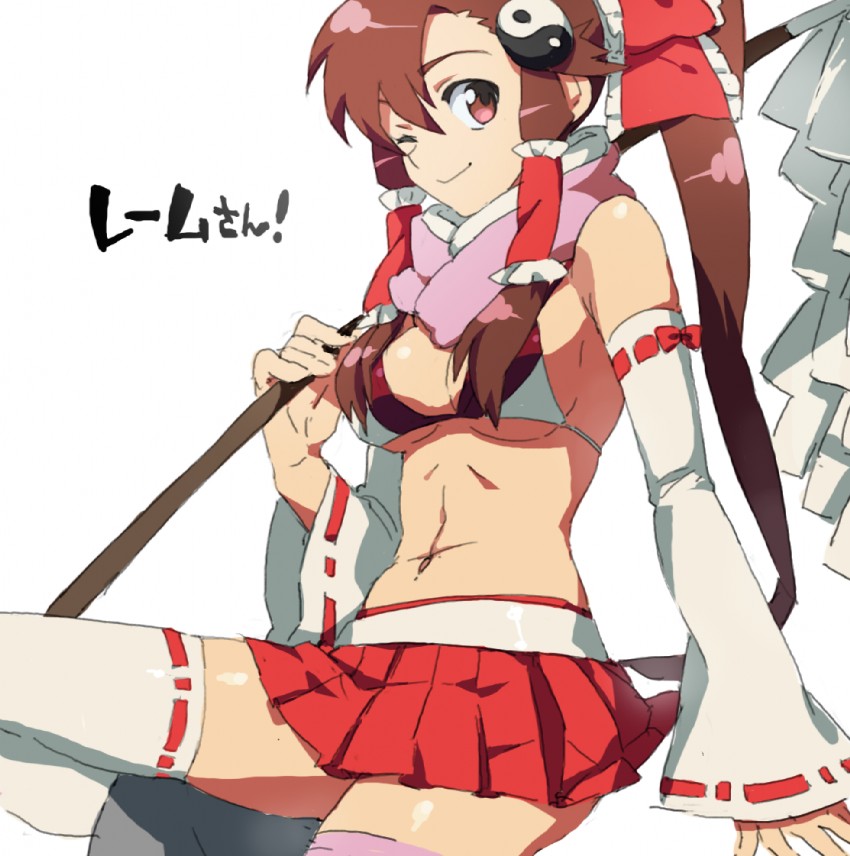 hakurei reimu and yoko littner (touhou and 1 more) drawn by nishihara_isao
