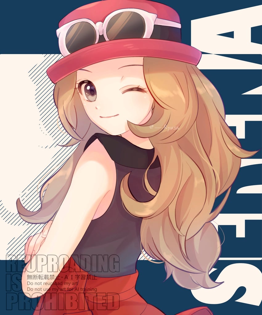 serena (pokemon and 1 more) drawn by ryusa_(gjgd7445)