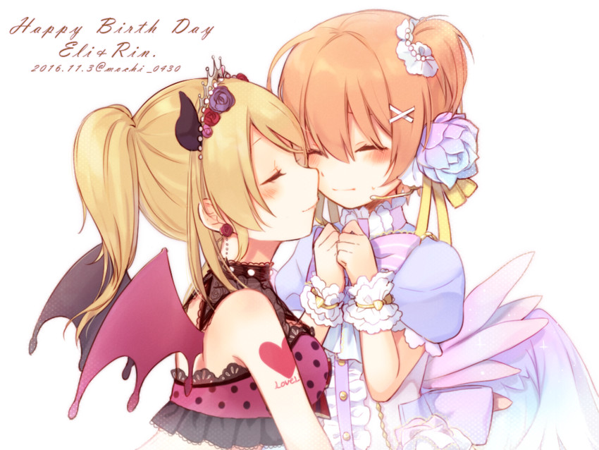 ayase eli and hoshizora rin (love live! and 1 more) drawn by sakuramochi_n