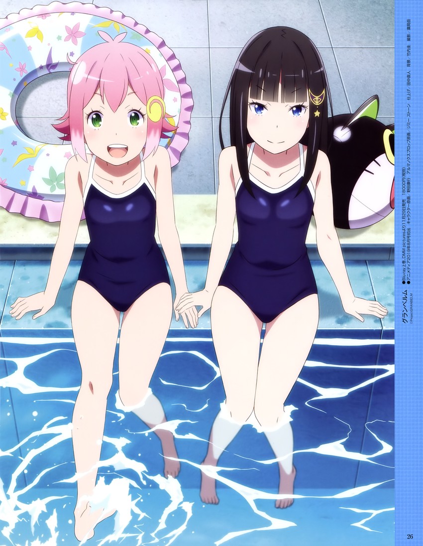 kohinata mangetsu and shingetsu ernesta fukami (megami magazine and 2 more) drawn by noda_yasuyuki