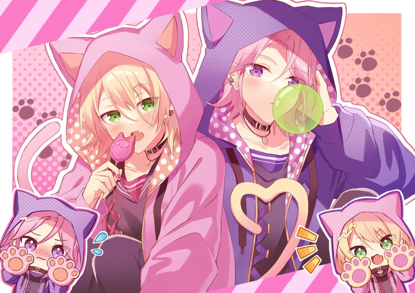 shiratori aira and oukawa kohaku (ensemble stars!) drawn by tooka_4120