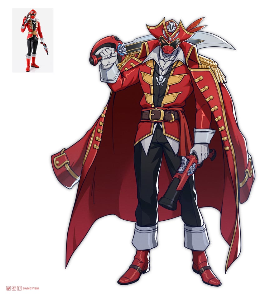 gokai red (super sentai and 1 more) drawn by tongzhen_ganfan