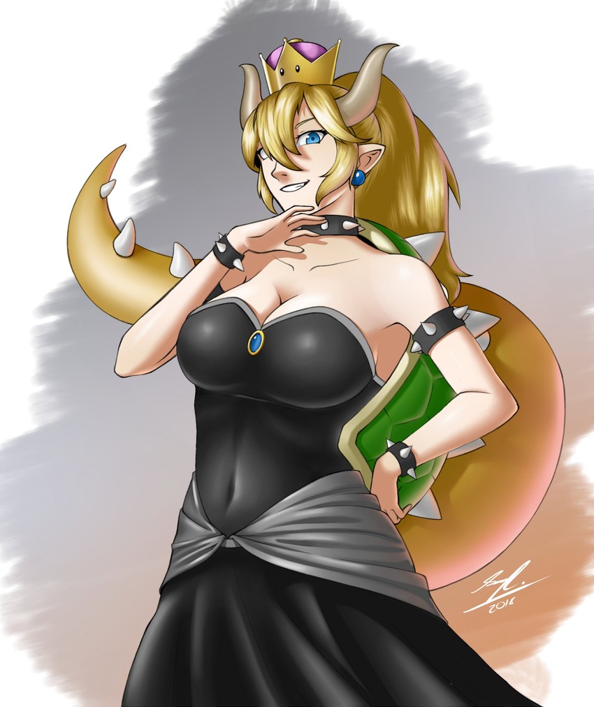 bowsette (mario and 1 more) drawn by razor-x-sketch