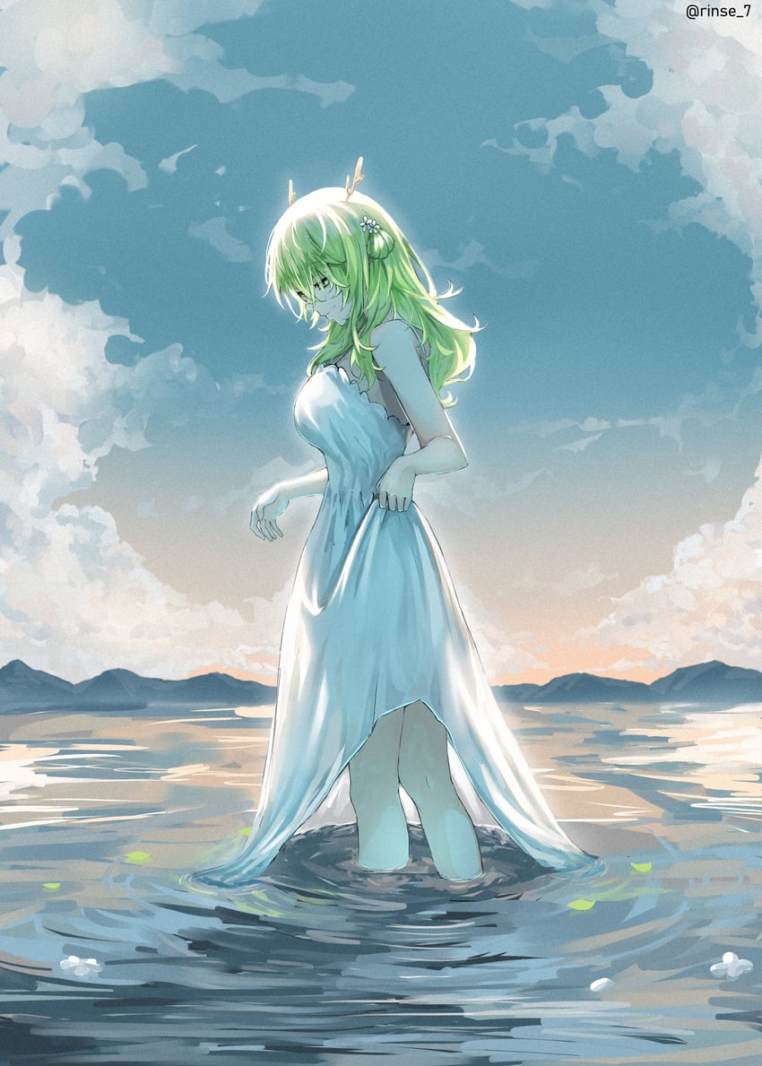 ceres fauna (hololive and 1 more) drawn by rinse_7