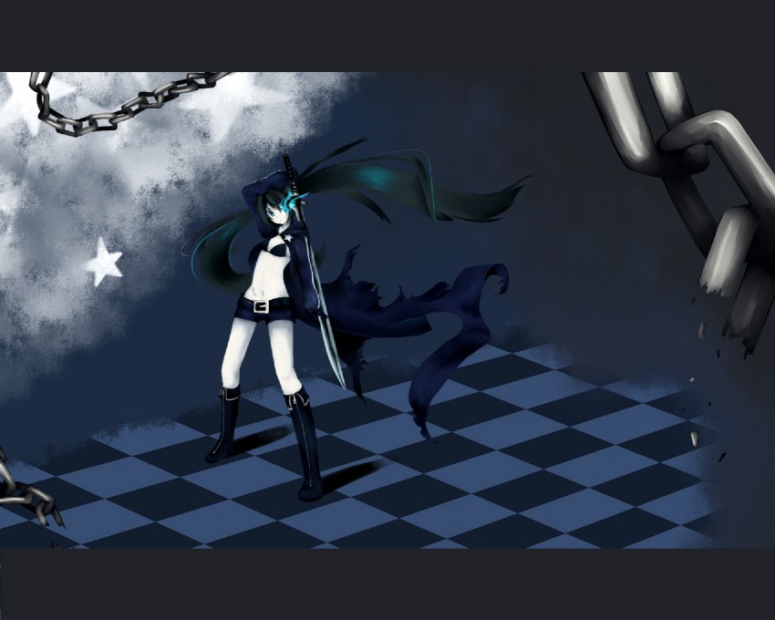 black rock shooter (black rock shooter) drawn by chiyoko_(waka0403)