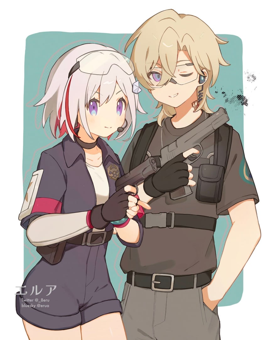 aventurine and topaz (honkai and 1 more) drawn by erua_(_8eru)