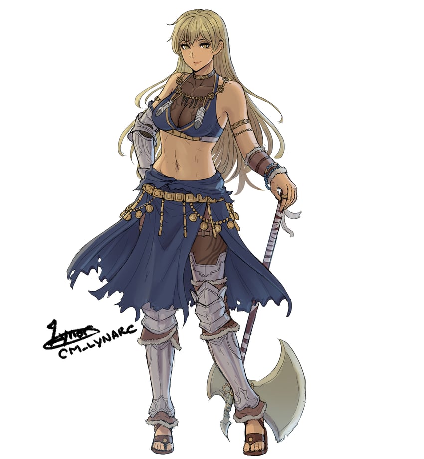 igrene and hawkeye (fire emblem and 1 more) drawn by lynarc