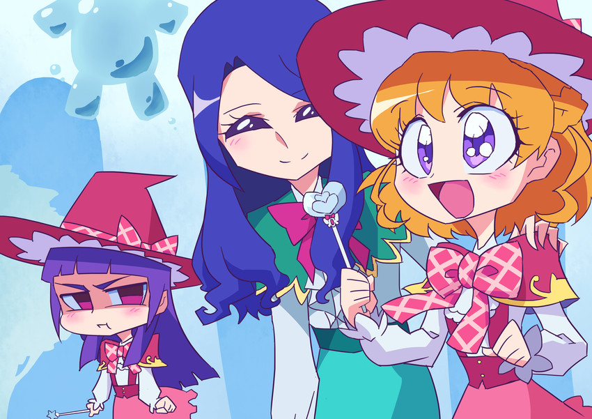 asahina mirai, izayoi liko, and liz (precure and 1 more) drawn by otokamu