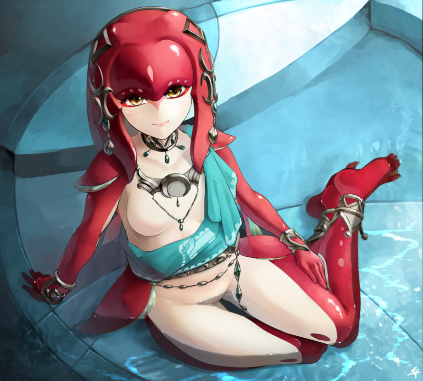 mipha (the legend of zelda and 1 more) drawn by rati_(absoluteblue)
