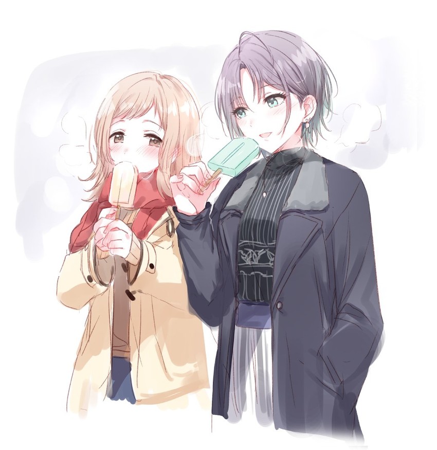 asakura toru and sakuragi mano (idolmaster and 1 more) drawn by romi_(346_ura)