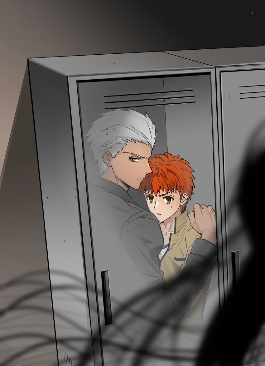 emiya shirou and archer (fate and 2 more) drawn by yoshida_(simanagashi)