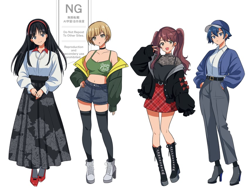 shirogane naoto, satonaka chie, kujikawa rise, and amagi yukiko (persona and 1 more) drawn by shinonome048