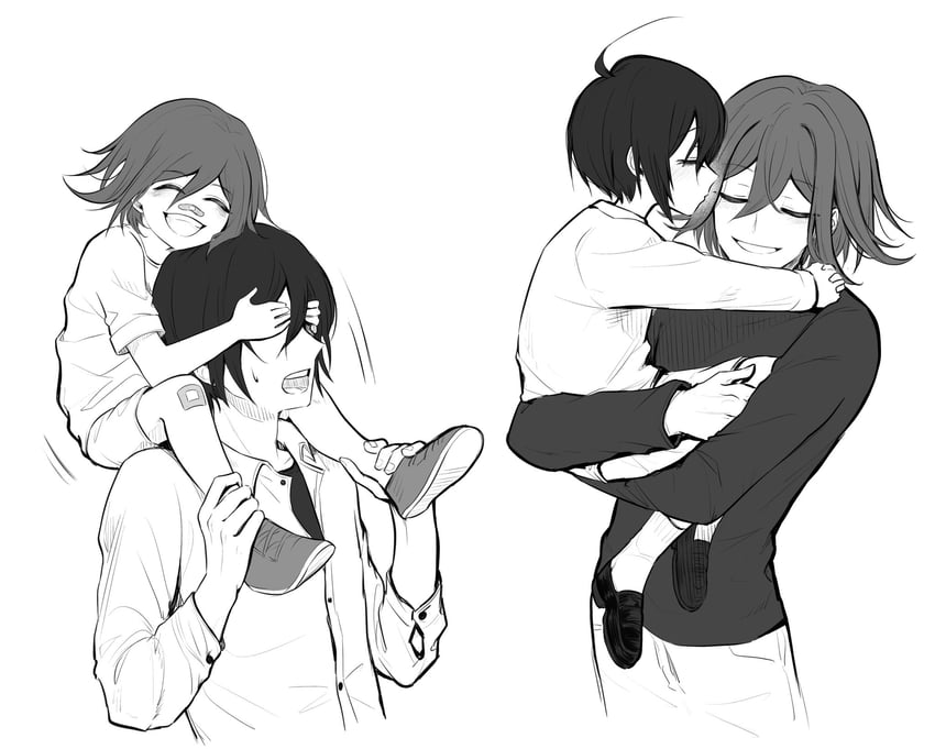 oma kokichi and saihara shuichi (danganronpa and 1 more) drawn by mary_(marlone_kuhl)
