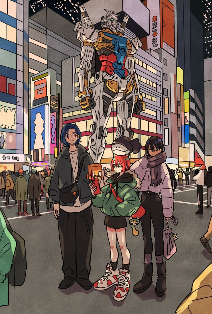amate yuzuriha, haro, shuji ito, nyaan, challia bull, and 8 more (gundam and 1 more) drawn by takeuchi_ryousuke